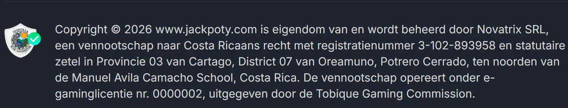 jackpoty casino verordening